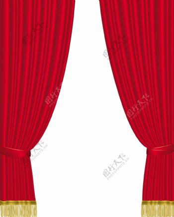 后台设计矢量01个红色的窗帘