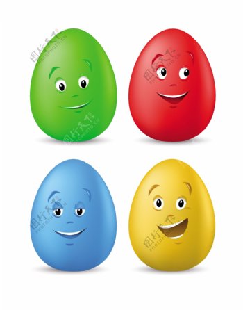 有趣的彩色复活节彩蛋