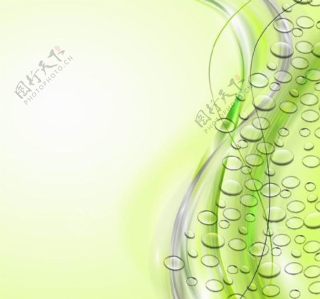 绿色动感线条水珠水滴图片