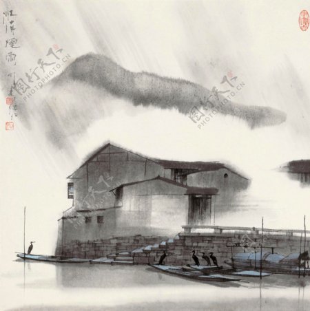 江南烟雨图片
