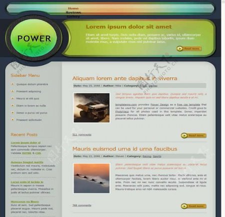 国外电源创意网站模板