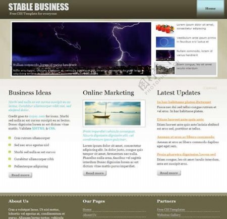 国外自然气象创意网站模板