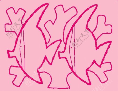 位图动物金鱼色彩单色免费素材