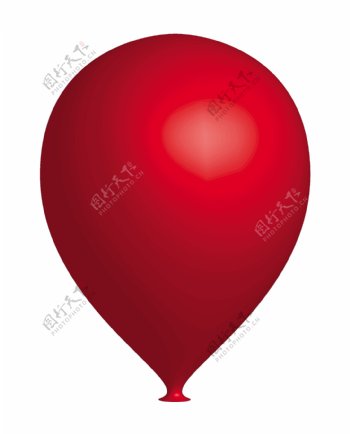 红色的3D气球