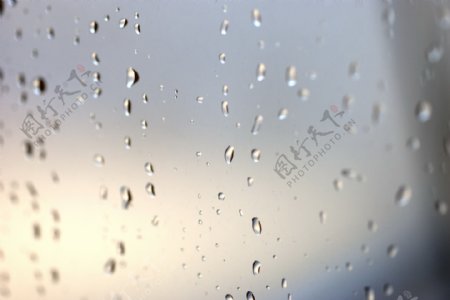 透明玻璃雨滴背景图片