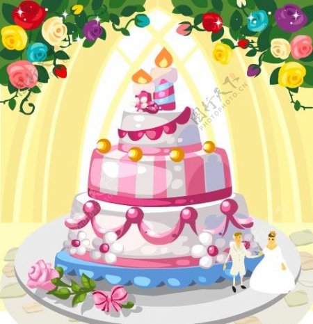 婚礼蛋糕flash动画