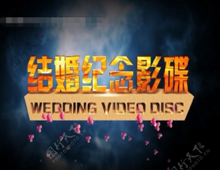 结婚纪念影碟片头婚礼视频素材免费下载