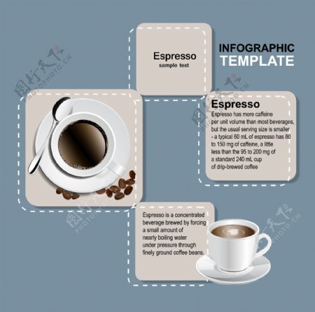 咖啡元素信息图形矢量02