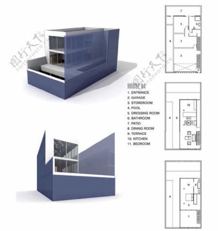 房屋设计素材3D模型素材