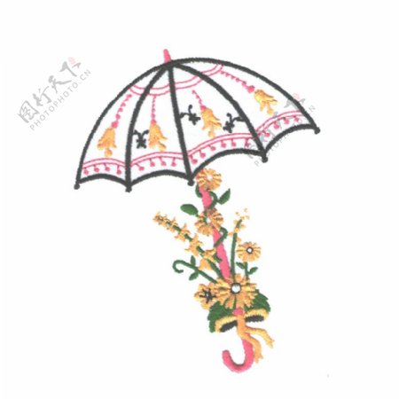 位图贴布生活元素雨伞植物免费素材