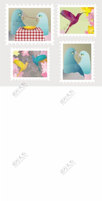 邮票收集向量
