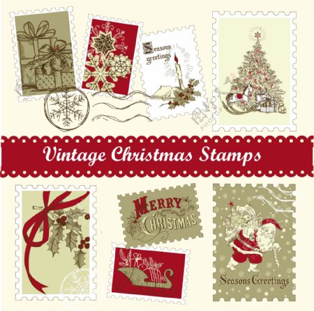 旧货圣诞邮票集