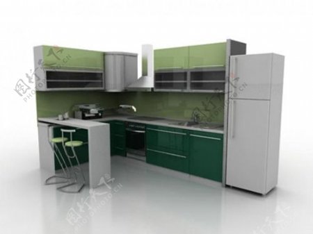 绿色柜子3D模型