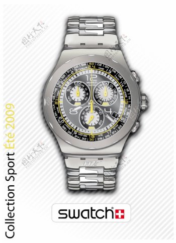 瑞士Swatch手表设计矢量图AI