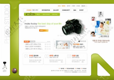 韩国摄影器材类网页模板图片