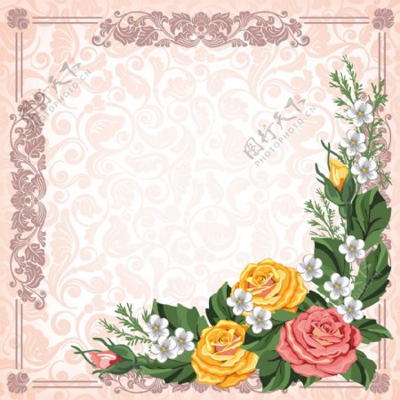 欧式花纹古典花纹花朵牡丹图片