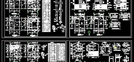 秀山花园别墅建筑及结构施工图11x9