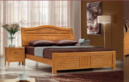 实木床免费实木床背景实木床图