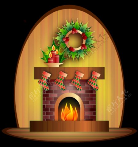 圣诞壁炉