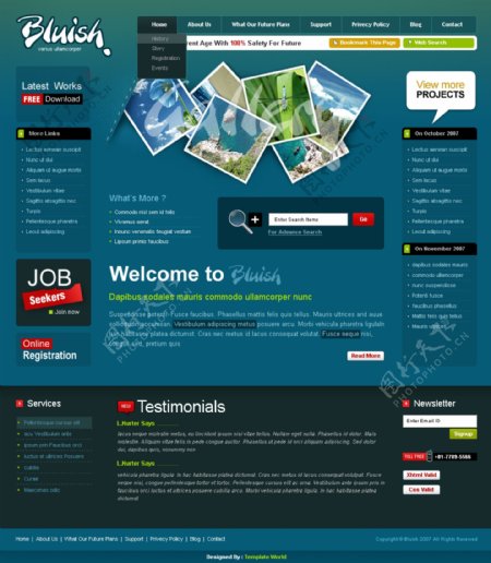 欧美设计工作室网页模板