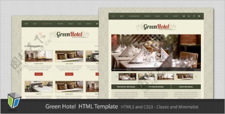 绿色饭店HTML5模板