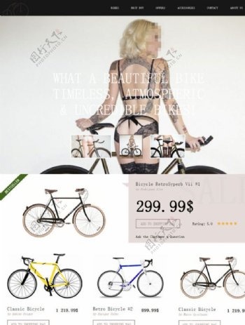 自行车网上销售模板图片