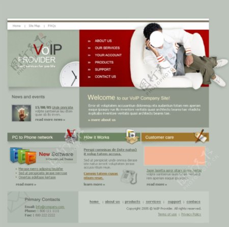 web界面设计英文模板图片