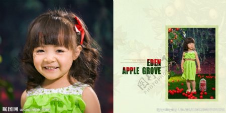 儿童摄影样册伊甸苹果园图片