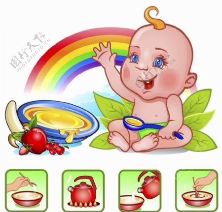 婴儿宝宝营养健康美食图片