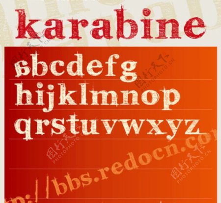 karabinE英文字体