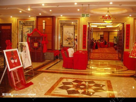 中式婚礼酒店布置图片