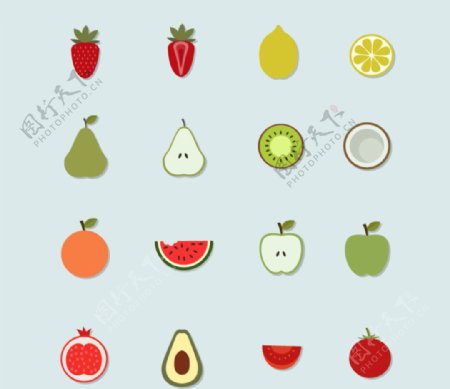 水果贴纸图标素材图片