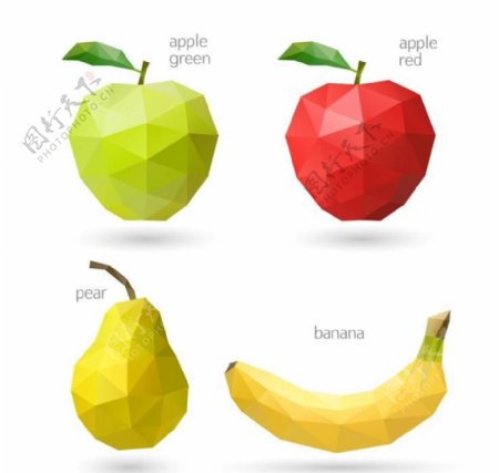 苹果香蕉鸭梨水果设计图片