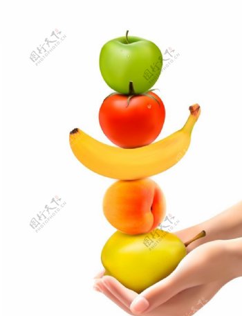苹果香蕉桃子图片