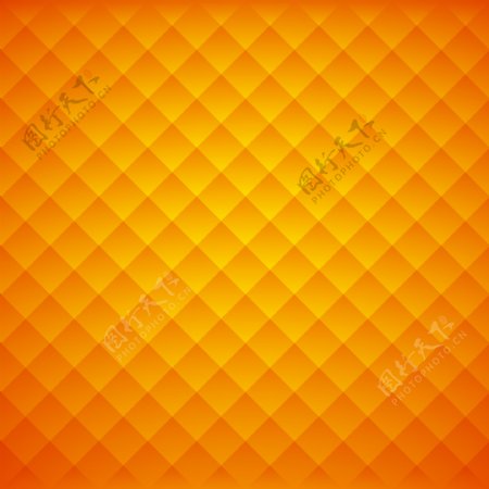 橙色菱格背景矢量素材图片