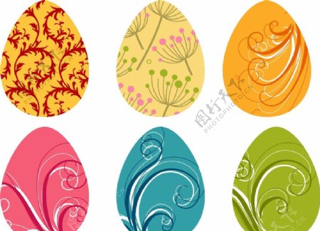 复活节彩蛋花纹图片