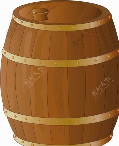 酒桶木桶图片