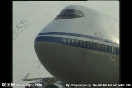 民航客机背景视频