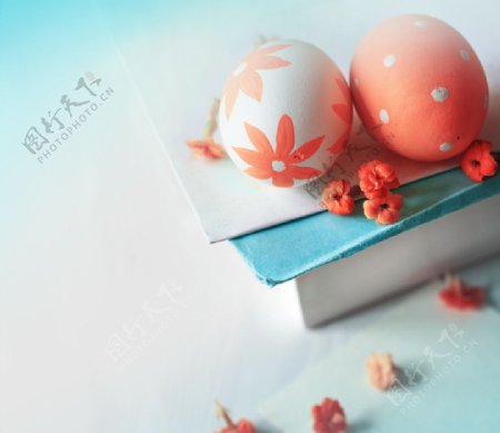 手绘鸡蛋淡雅背景图片