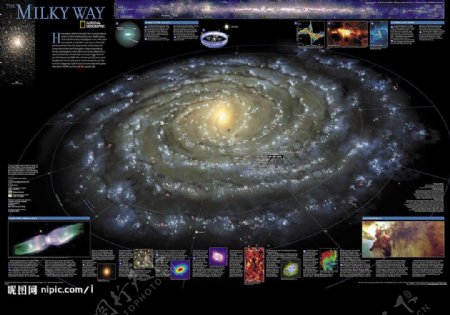 银河系天文图图片