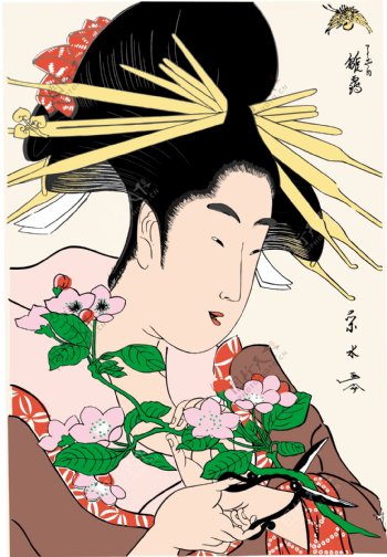 日本浮世绘美女图图片