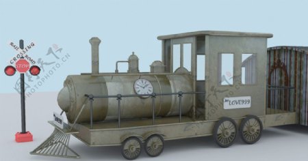 欧式复古火车效果图图片