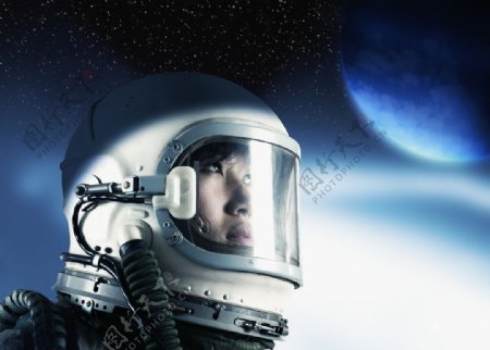 未来科技太空商务人物图片