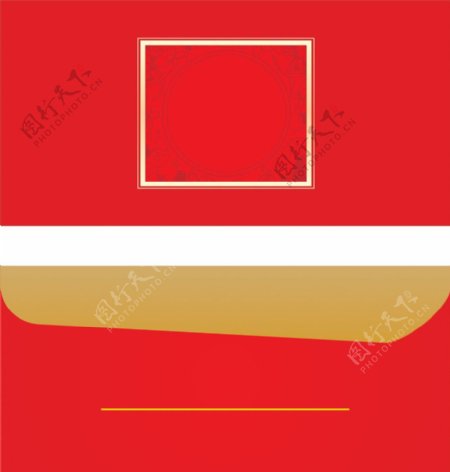 西式大红信封图片
