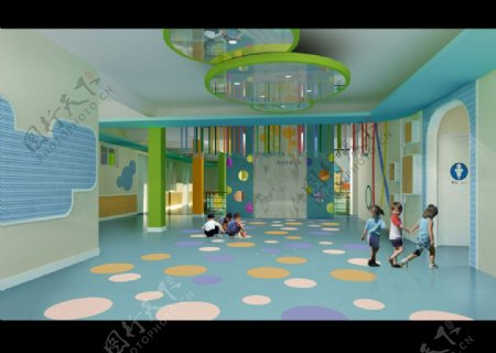 幼儿园大厅环境效果图图片