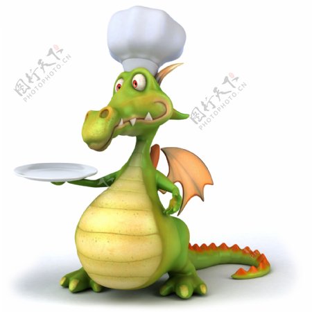 恐龙厨师图片
