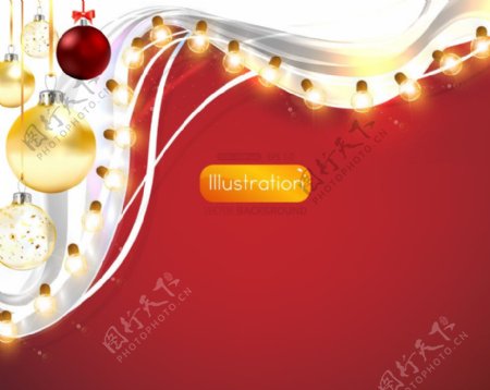 节日串灯圣诞背景图片