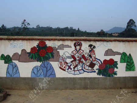苗族文化墙之刺绣图片