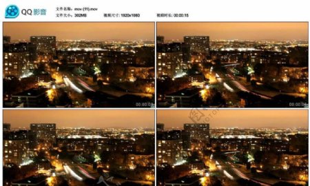 城市夜景视频实拍素材