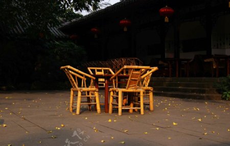 竹椅图片